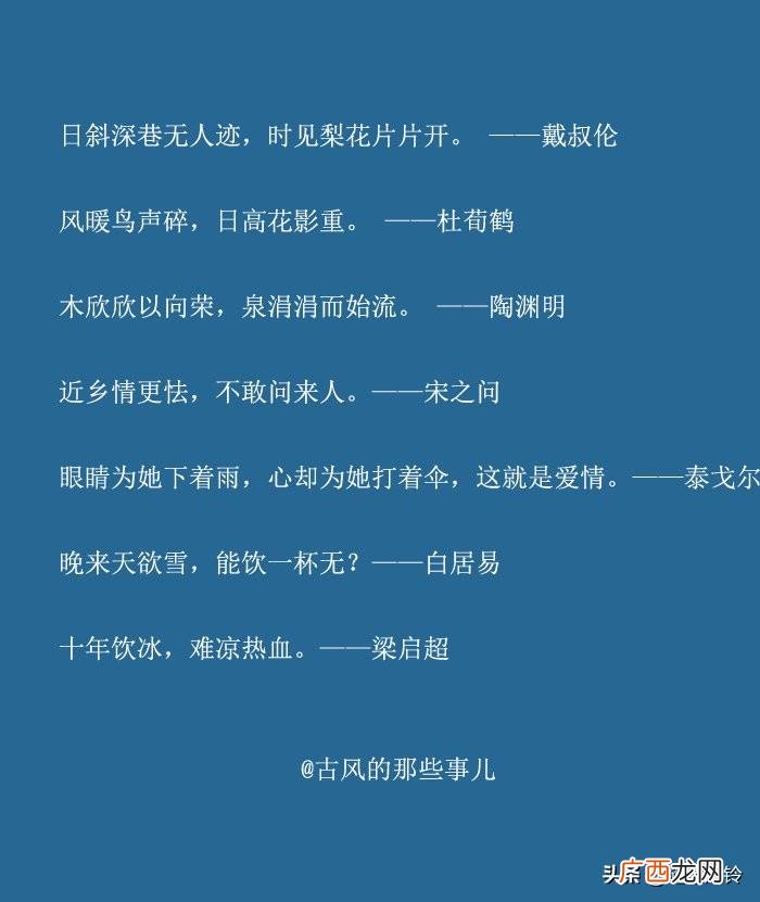 很适合当作个性签名 诗句个性签名