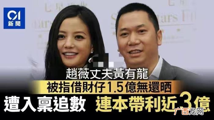 赵薇丈夫黄有龙身欠巨额债务 赵薇黄有龙