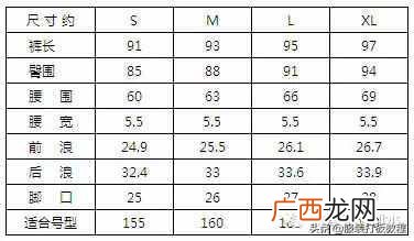 服装尺码详细参数分析 衣服的尺码l是多大号