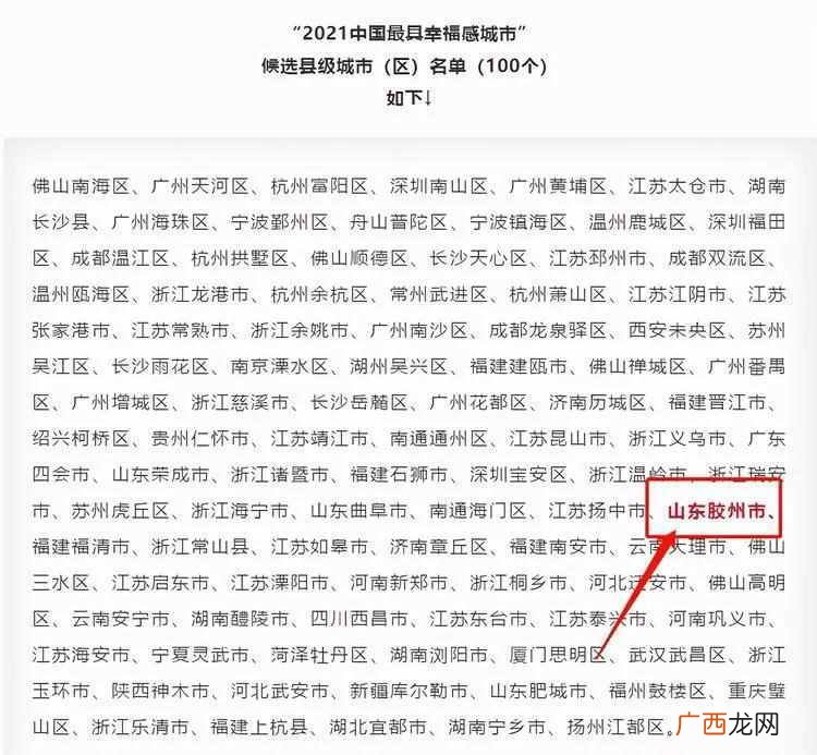 幸福指数最高的城市 2021年中国最具幸福感城市排名