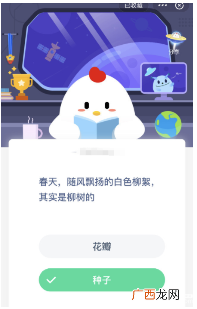 随风飘扬的柳絮 其实是柳树的花瓣还是种子 5月27日蚂蚁课堂答案