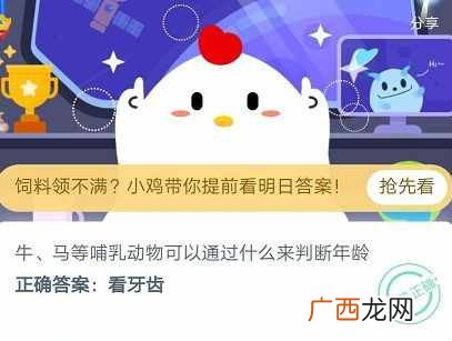 牛、马等哺乳动物通过什么来判断年龄？看牙齿还是看鼻子