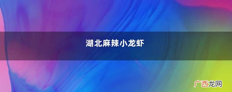湖北麻辣小龙虾