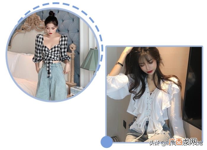粗腿微胖女生福利短上衣+阔腿 胖女孩粗腿穿衣搭配