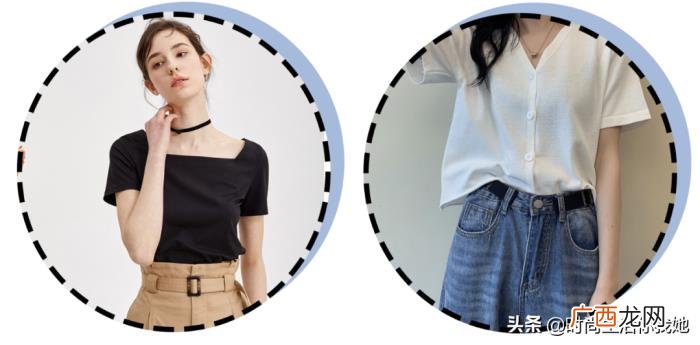 粗腿微胖女生福利短上衣+阔腿 胖女孩粗腿穿衣搭配