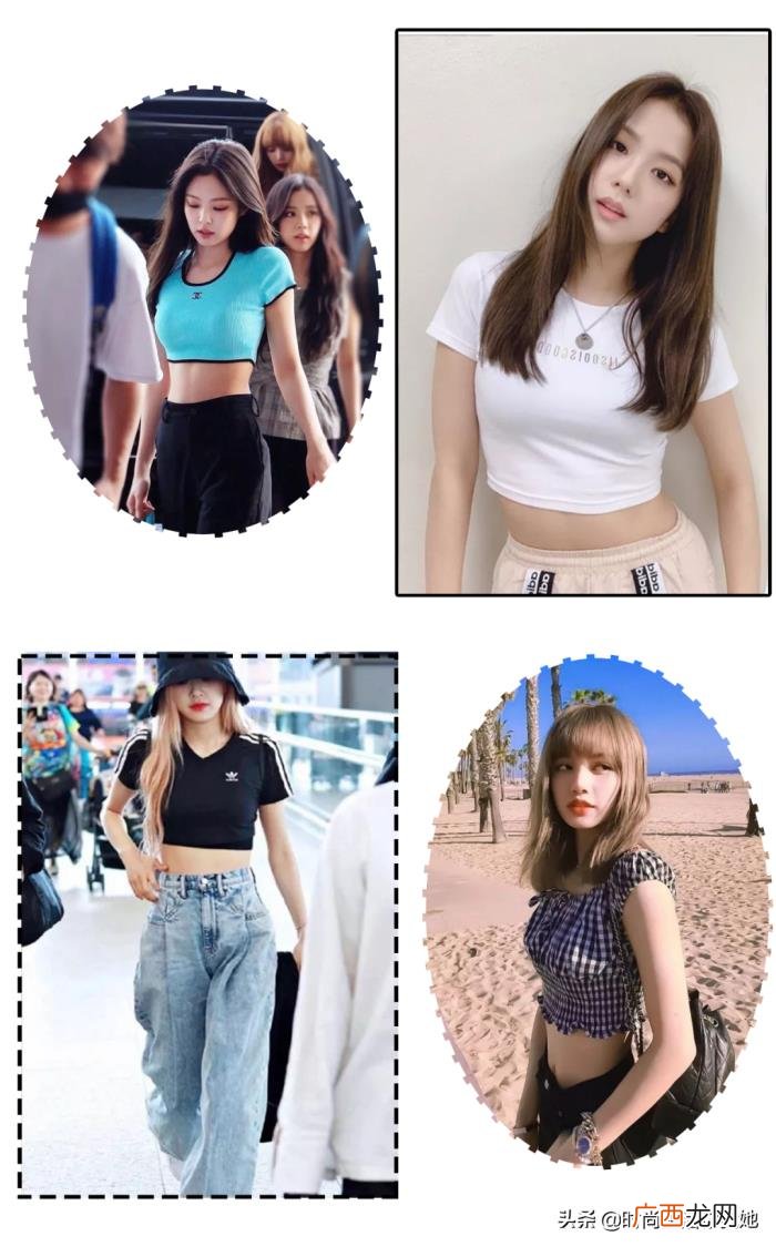 粗腿微胖女生福利短上衣+阔腿 胖女孩粗腿穿衣搭配