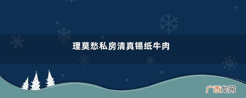 理莫愁私房清真锡纸牛肉
