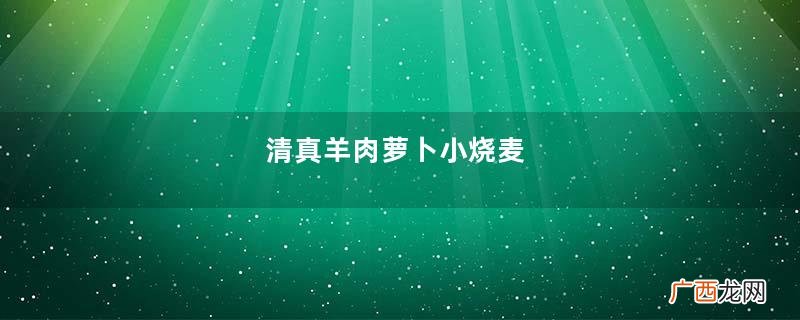 清真羊肉萝卜小烧麦
