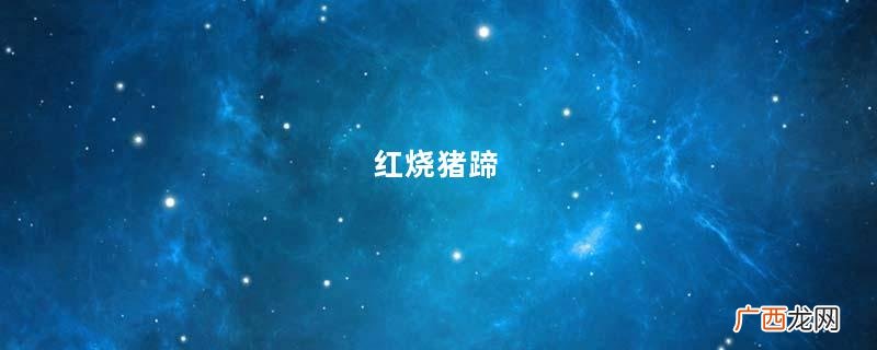 红烧猪蹄