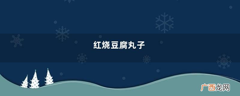 红烧豆腐丸子
