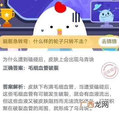 为什么遭到磕碰后皮肤上会出现乌青块?蚂蚁庄园7月29日答案