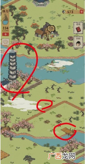 江南百景图探秘桃花村上上签位置在哪