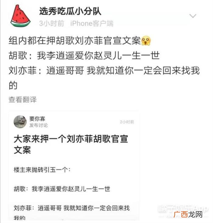 胡歌追过刘亦菲吗，网友神脑补胡歌刘亦菲恩爱糖点