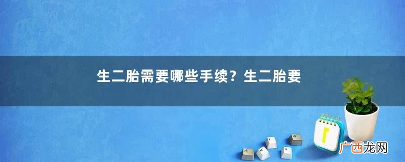 生二胎需要哪些手续？生二胎要办什么手续？