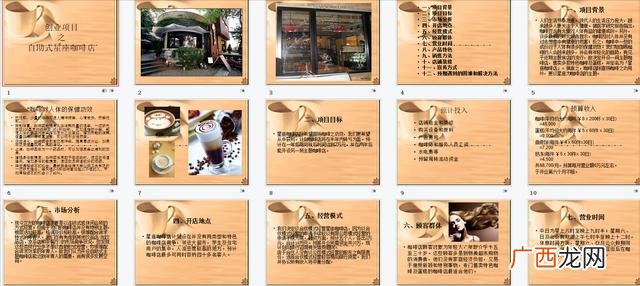 咖啡店创业计划书ppt 大学生创业ppt展示免费下载