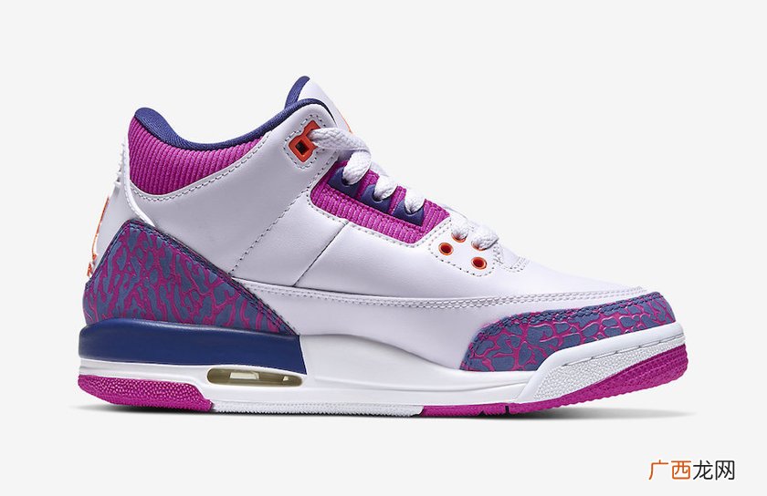 粉紫爆裂纹 Air Jordan 3谍照 女生专属配色！