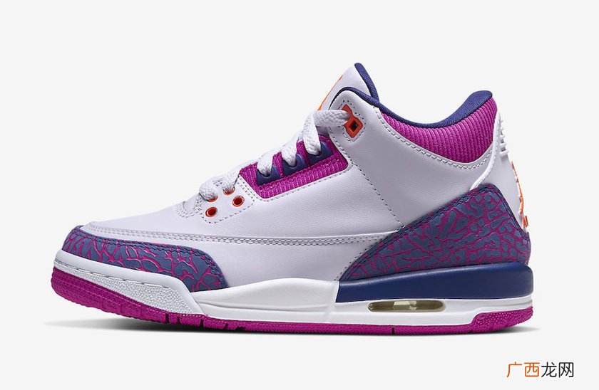 粉紫爆裂纹 Air Jordan 3谍照 女生专属配色！