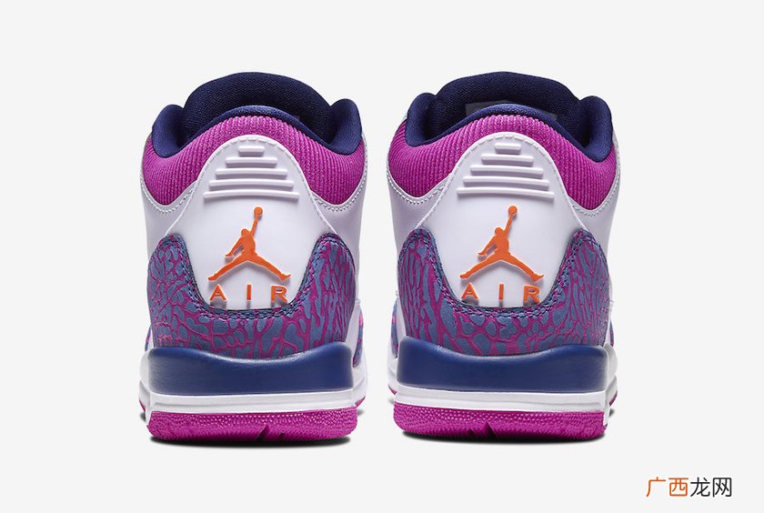 粉紫爆裂纹 Air Jordan 3谍照 女生专属配色！