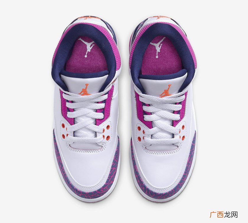 粉紫爆裂纹 Air Jordan 3谍照 女生专属配色！