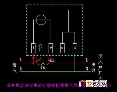 图解其接线方法 家用电表接线图