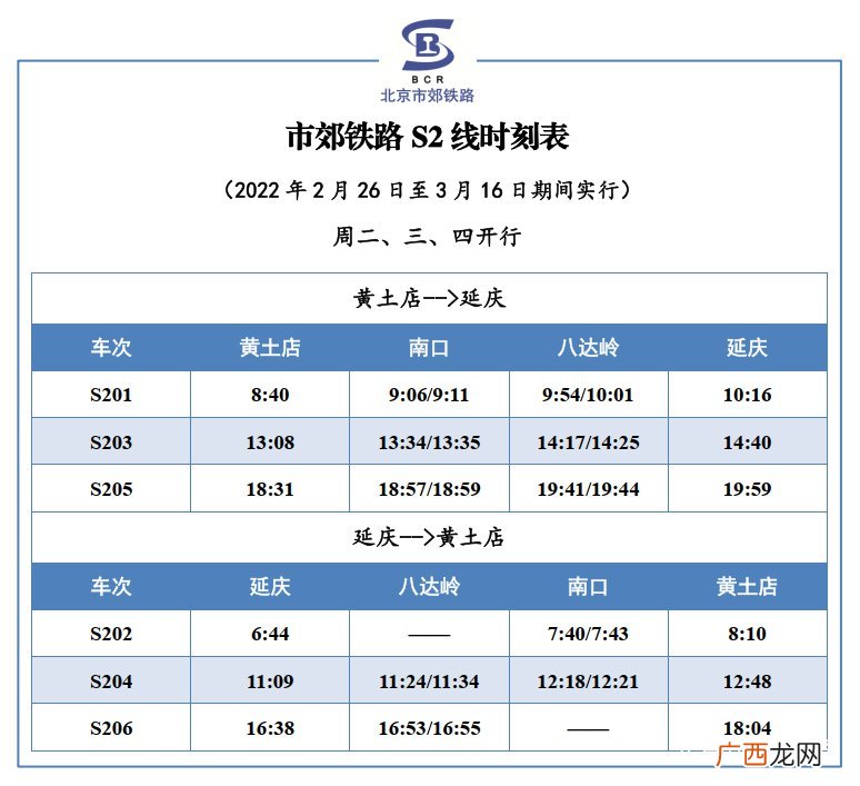 北京开往春天的列车时刻表一览