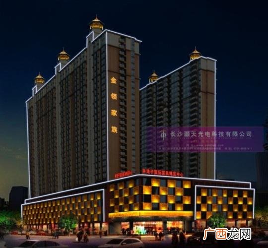 灯光亮化园林效果图 长沙园林亮化