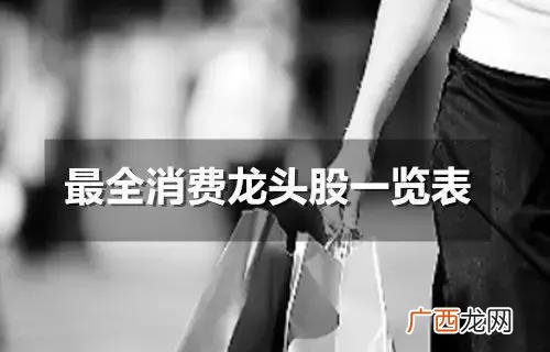 十大消费龙头股,食品股票龙头一览