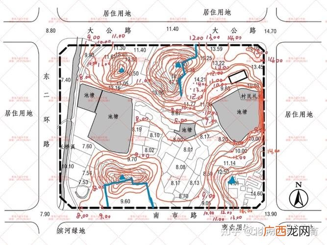 园林工程等高线的调整 园林等高线