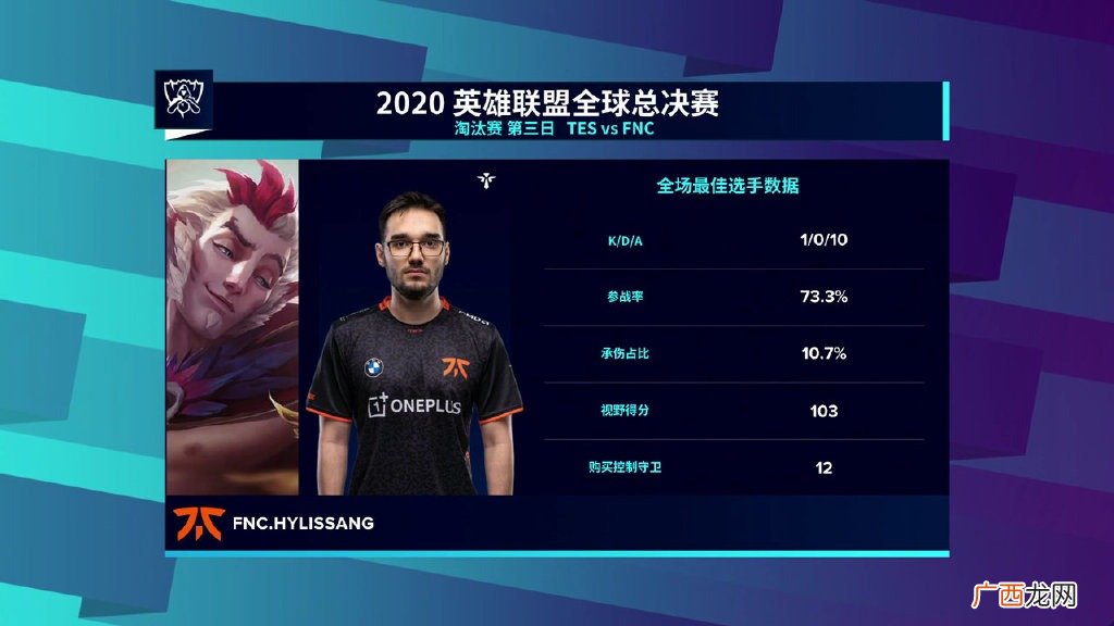 LOL英雄联盟S10淘汰赛TES3：2战胜FNC