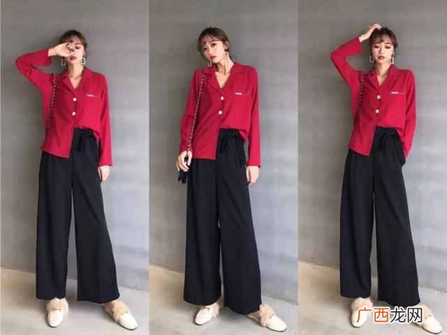 阔腿裤配什么上身好看（女生夏季阔腿裤穿搭指