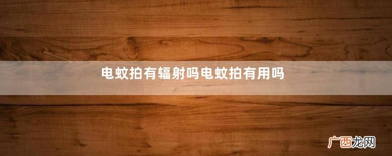电蚊拍有辐射吗电蚊拍有用吗