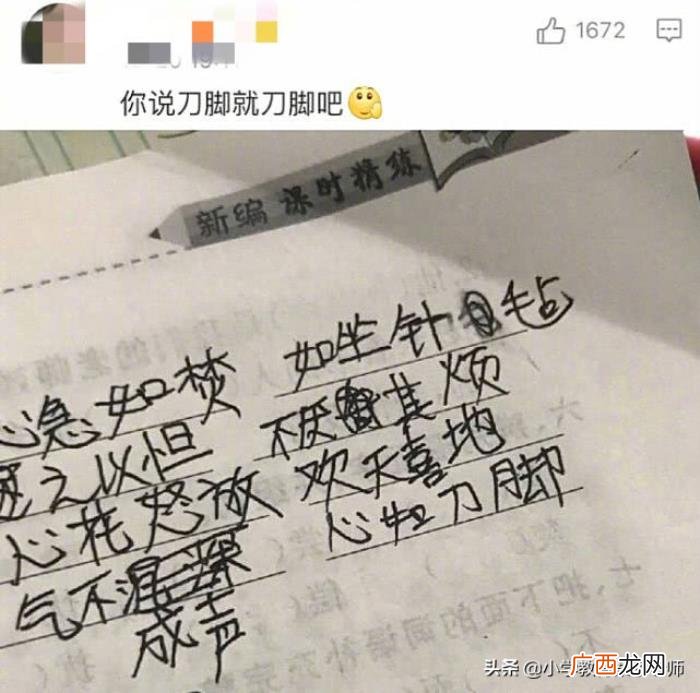 小学生竟写出如此搞笑的作业 搞笑作业
