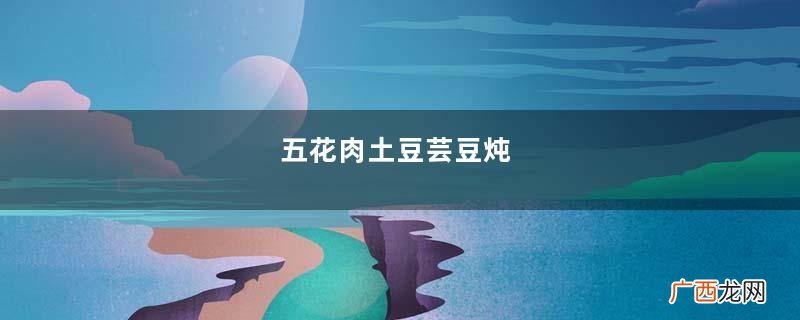 五花肉土豆芸豆炖
