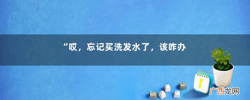 “哎，忘记买洗发水了，该咋办”“婆婆，我帮你买了，在洗浴间”