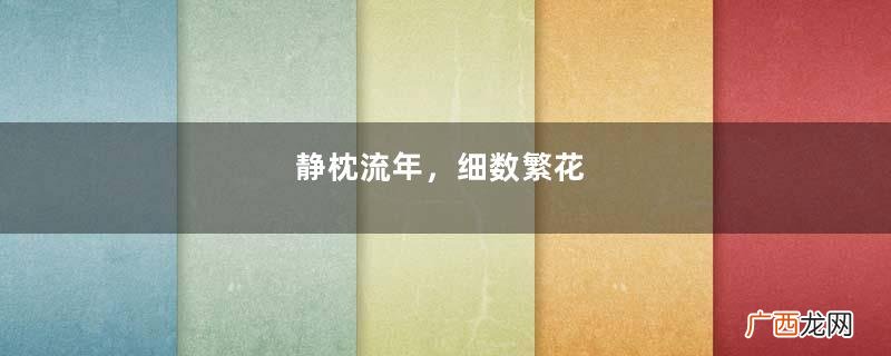静枕流年,细数繁花
