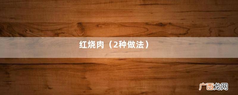 2种做法 红烧肉