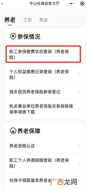 中山怎么在网上查询养老保险年限?