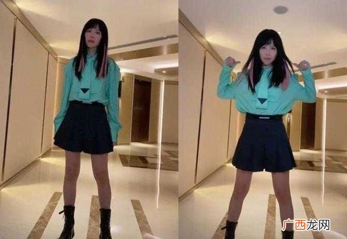 紫色头发图片，挑染了紫色头发配女团风