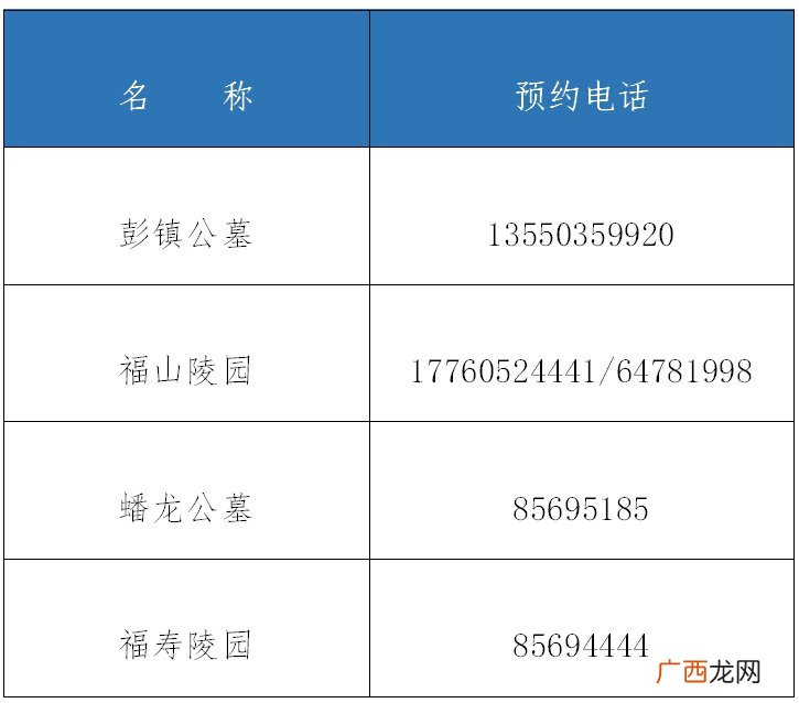 成都双流区各公墓预约祭扫方式+服务电话