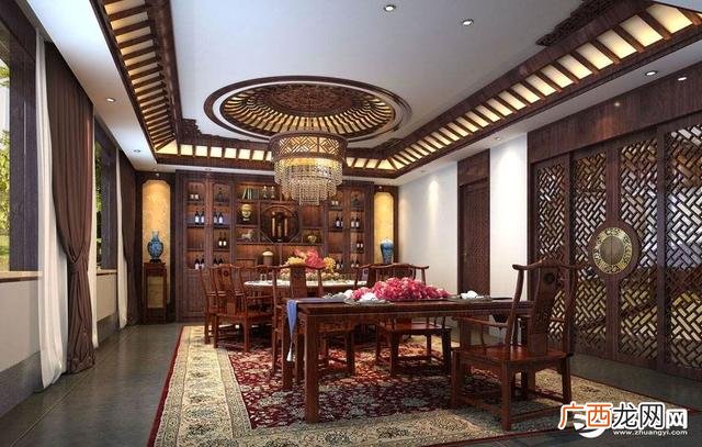 古典风格的餐饮设计,开放式餐厅和客厅的设计方案