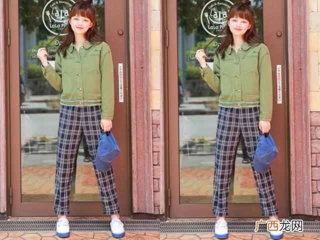 女生格子裤子怎么搭配(夏季格子裤配什么上衣