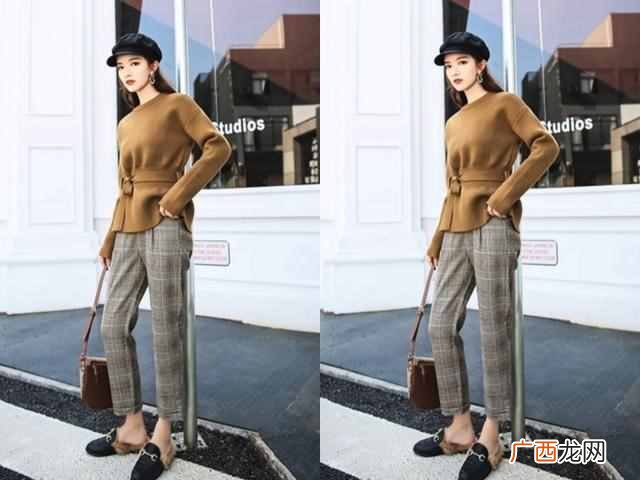 女生格子裤子怎么搭配(夏季格子裤配什么上衣