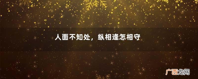 人面不知处，纵相逢怎相守