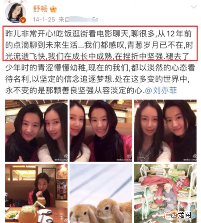 舒畅谈刘亦菲，舒畅连续7年为刘亦菲庆生