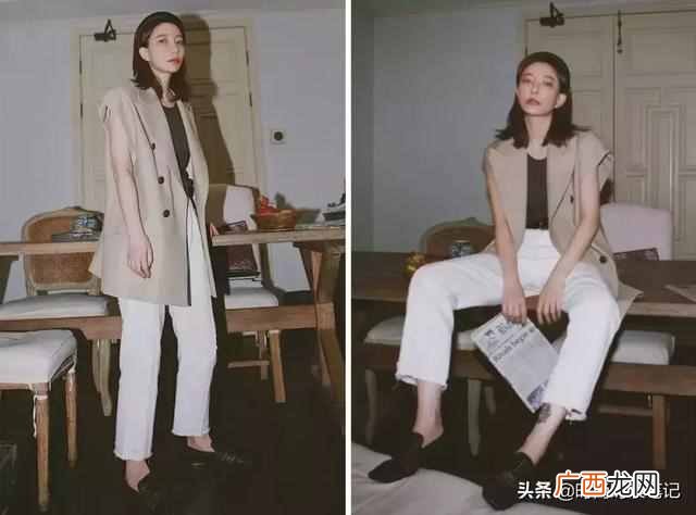 女生穿西服马甲搭配什么裤子好看（时髦西装马