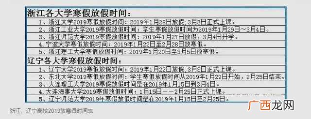 大学什么时候放寒假（2019年各大高校放假时间表