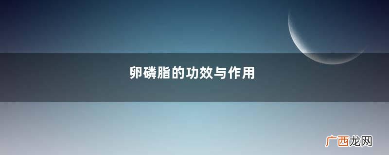 卵磷脂的功效与作用