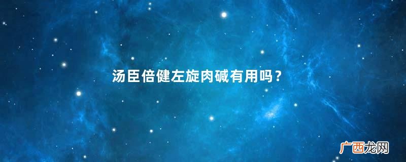 汤臣倍健左旋肉碱有用吗？