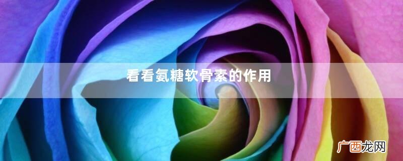 看看氨糖软骨素的作用,帮你寒冬养护关节