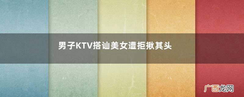 男子KTV搭讪美女遭拒揪其头发猛撞墙致脑震荡